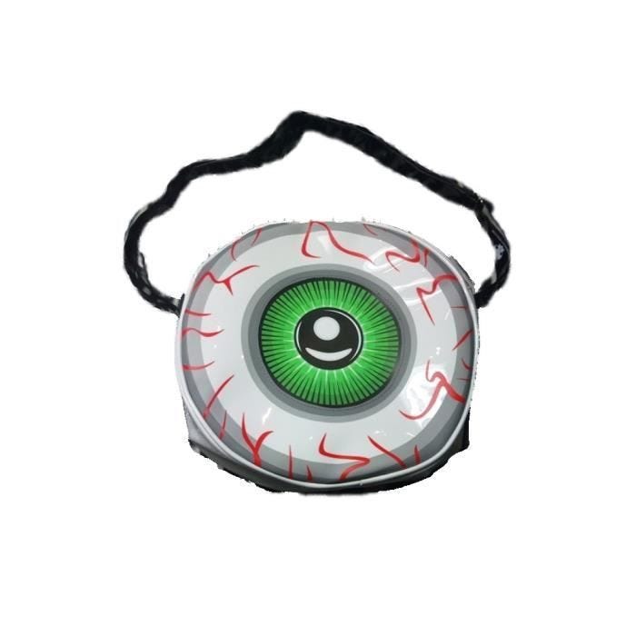 Sac à main - Rockabilly - Oeil Rat Fink - Plastique Blanc - Logo Vert et Rouge - Zippé