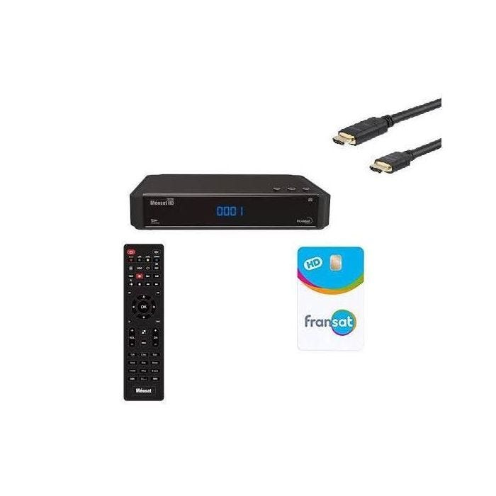 ASTON Récepteur TV satellite HD Connect + Carte Viacess Fransat PC6 + Câble HDMI -HD ME