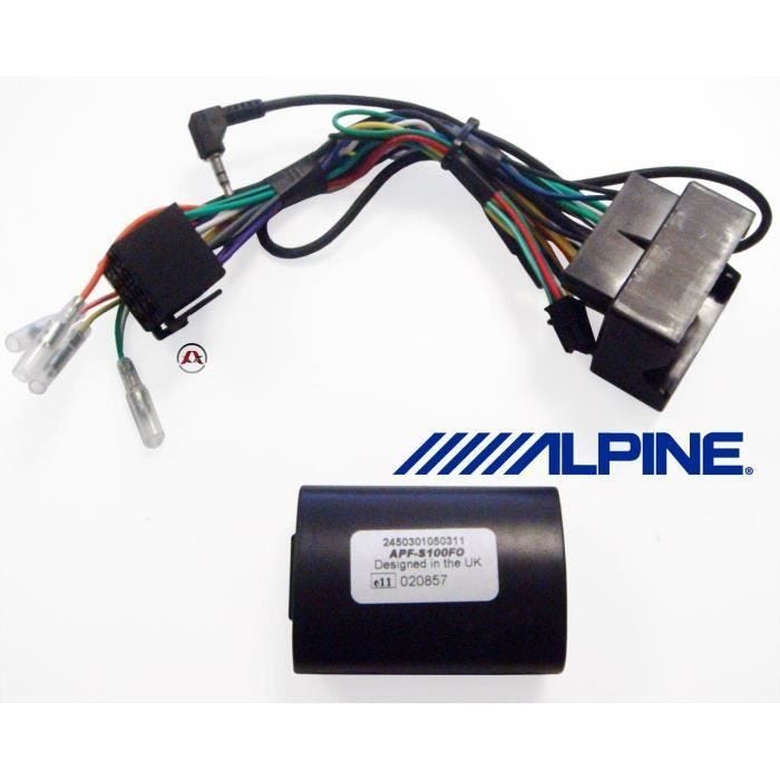 Interface commande au volant - ALPINE - APF-S100FO - Noir - Compatible Ford - 2003-2012