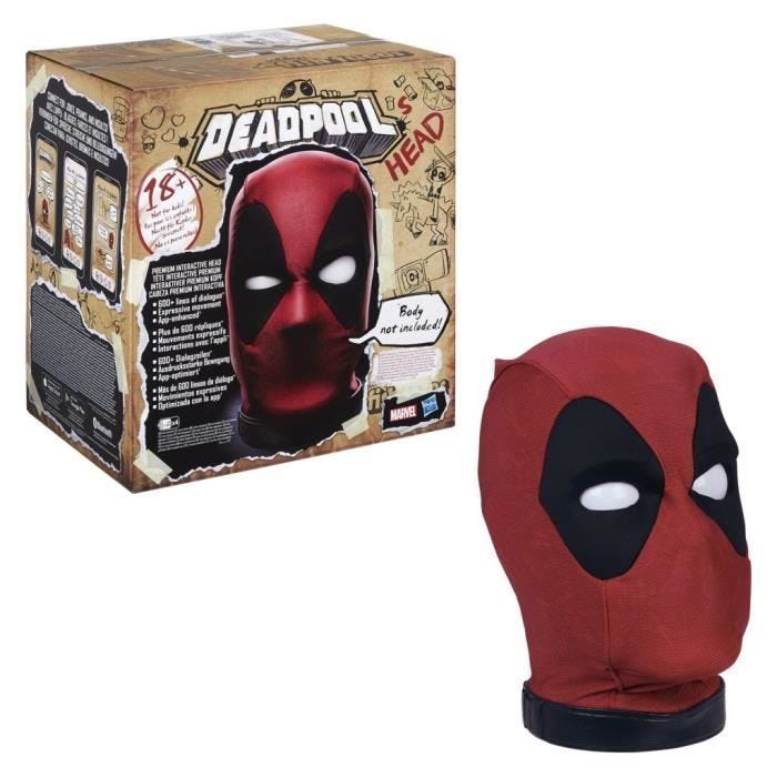Tête de Deadpool interactive, bouge et parle, appli dédiée, pièce de collection pour adulte, 600+ sons et phrases en anglais, Marvel
