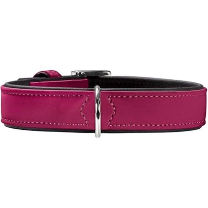 Collier de chien - HUNTER - Softie - 42-53 cm - Rose - Cuir artificiel durable