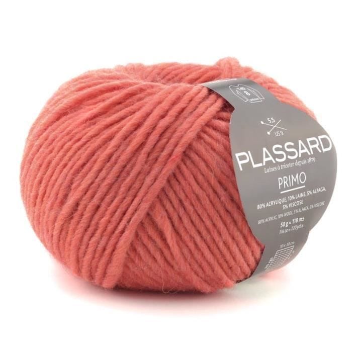Laine Premier prix - Plassard - Primo 50 Corail - Acrylique - Laine - Alpaga - Viscose