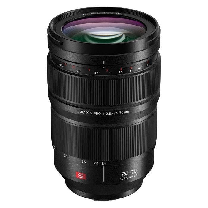 Panasonic Lumix S Pro 24-70mm F2.8 | Zoom S-E2470E (Ouverture F2.8 Constante, Zoom 70mm, Bague débrayage, Tropicalisé, Compact) Noir