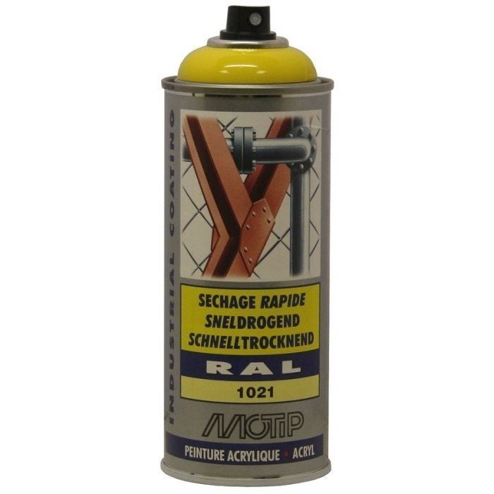 Peint acryliq séch rapide Jaune colz BRIL RAL1021