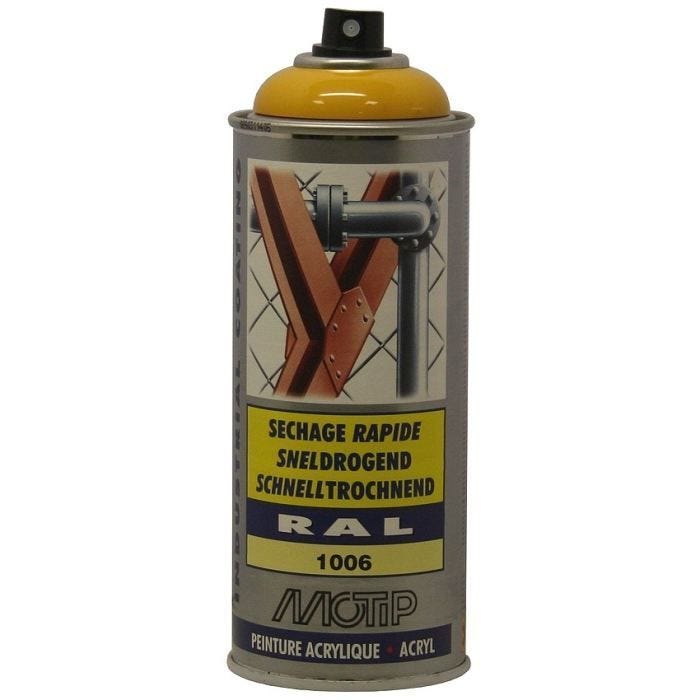 Peint acryliq séch rapide Jaune maïs BRIL RAL1006