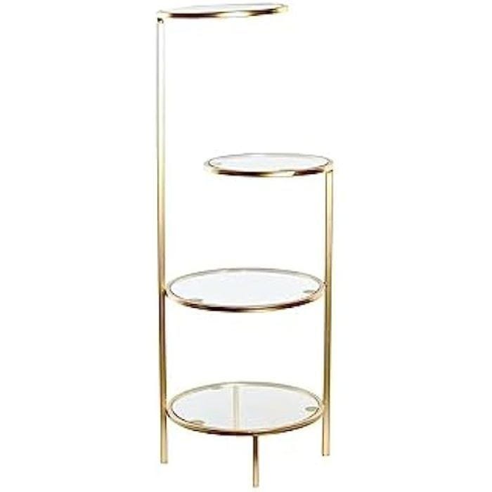Étagère - DKD Home Decor - Standard - Métal et verre - Couleur doré - 30 x 32,5 x 86 cm