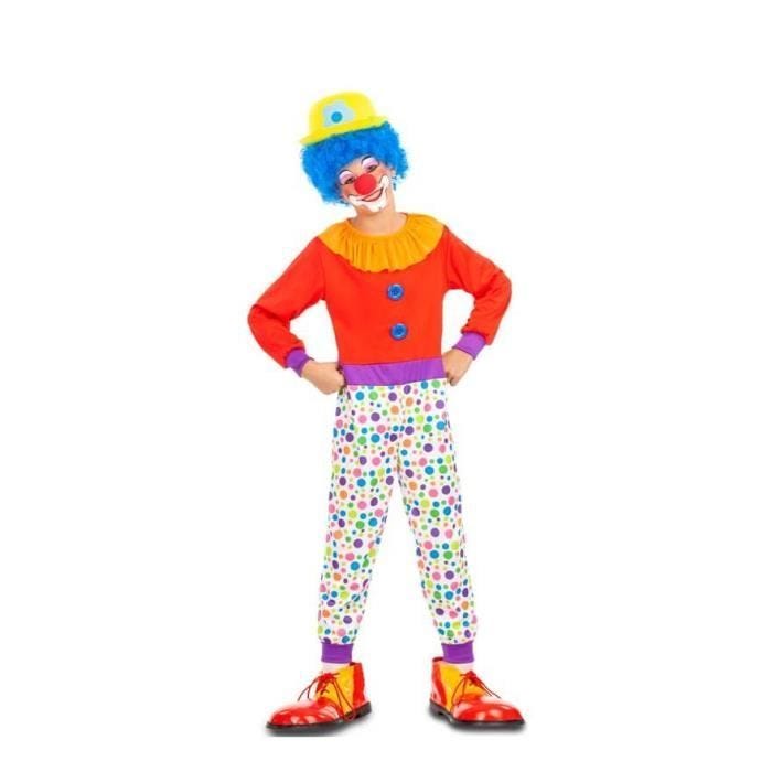 Déguisement de Clown à Pois - Garçon - Combinaison incluse - Multicolore - 3 ans et plus