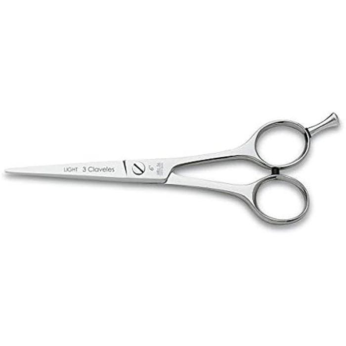Ciseaux de coiffure 3 Claveles - Coupe St Lumière 6 pouces - Acier inoxydable microdenté
