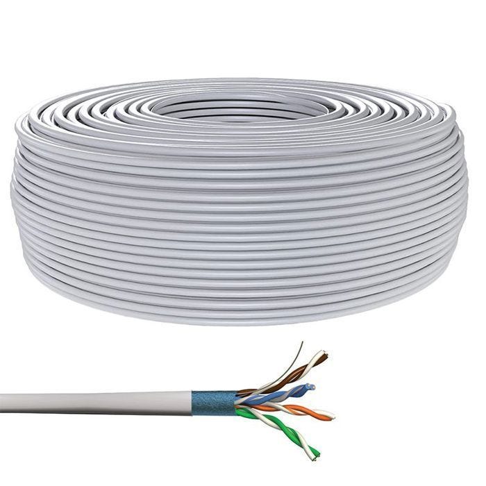 Câble réseau Cat5e - Wentronic - 95707-GB - 305m - F/UTP (FTP) - Gris