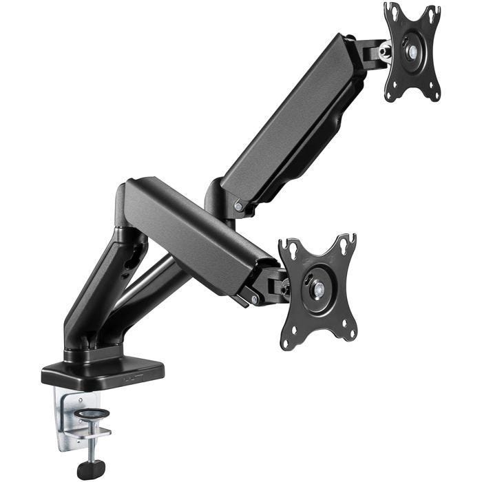 Support double-écran - Goobay - Gas Spring - 17' à 32' - Capacité 9kg - Noir