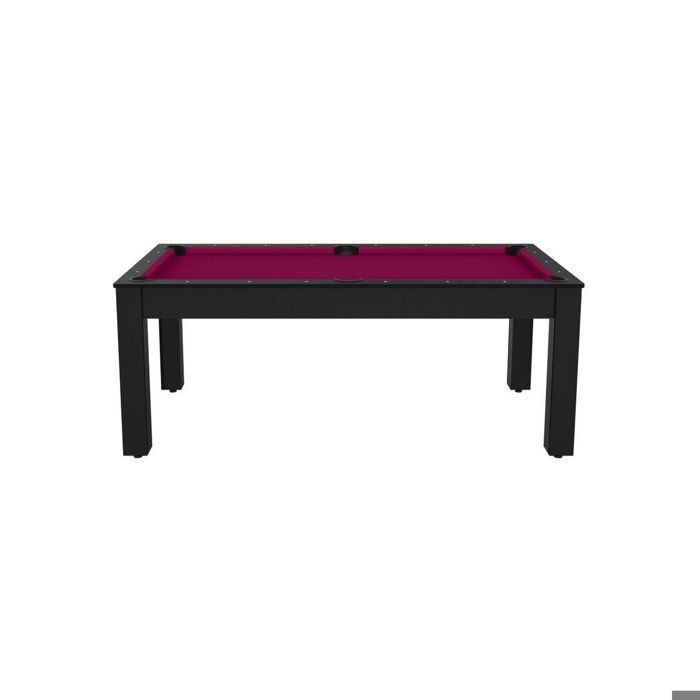 Billard Colorado 8 personnes - 7P - Coloris noir grainé tapis prune