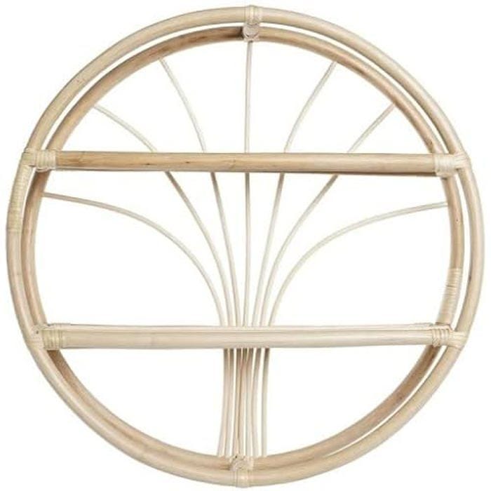 Étagère - DKD HOME DECOR - Standard - Couleur naturel - Dimensions 60x14x60 cm - Matériau rotin