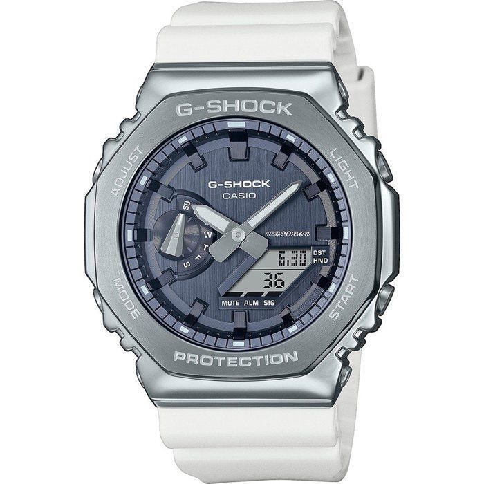 Montre Casio - Femmes - GM-2100WS-7AER - Etanche 20 Atm - Bracelet en Plastique Blanc