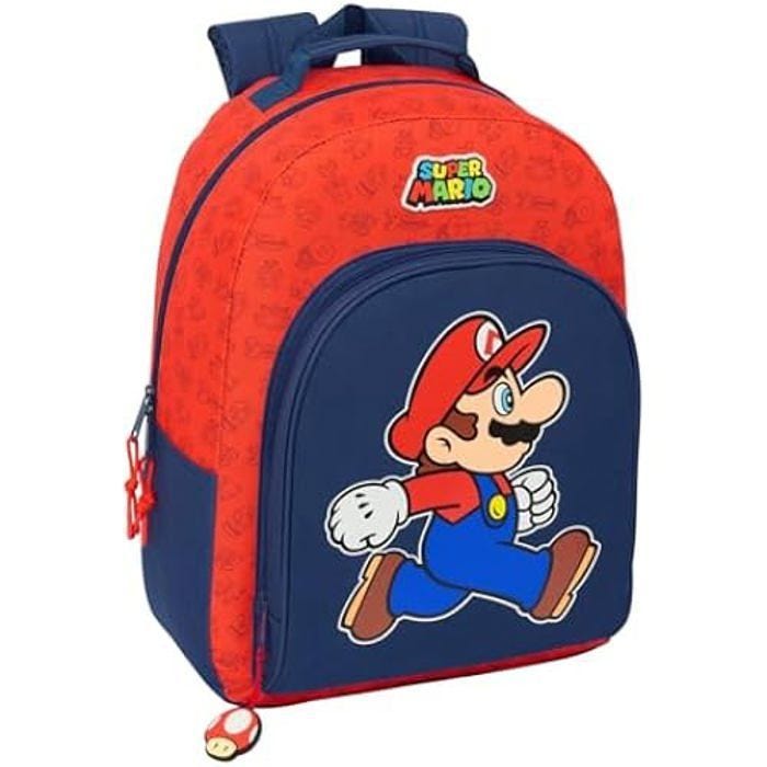 Sac à dos scolaire - SAFTA - SUPER MARIO TRICK - Adaptable au chariot - Confortable - Mixte