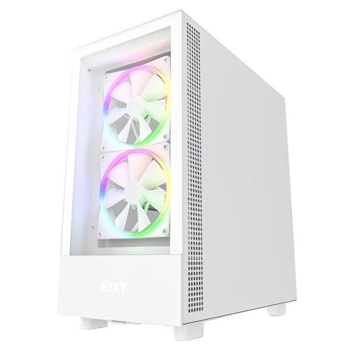 Boîtier PC - NZXT - H5 Elite - Blanc - Verre trempé - RGB intégré - Performance optimisée