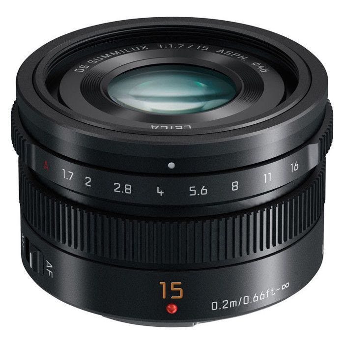 Panasonic objectif leica dg summilux 15mm f/1,7 noir