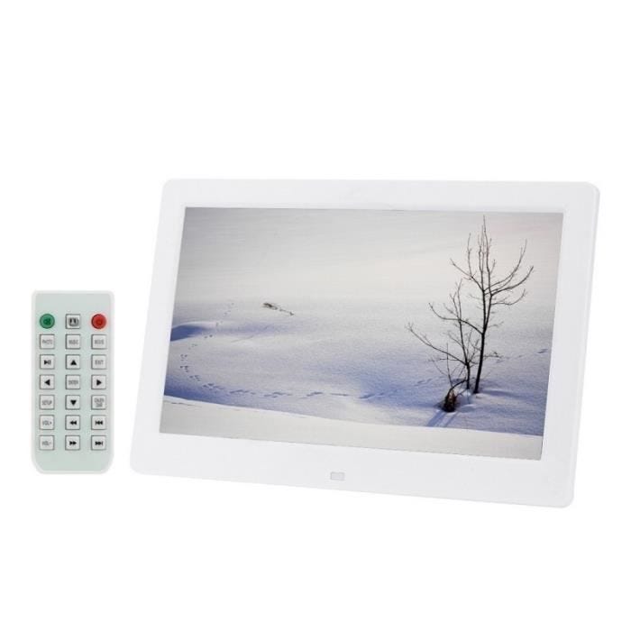 Cadre Photo Numérique - YONIS - 10.1 pouces - Lecteur Vidéo Audio - Blanc