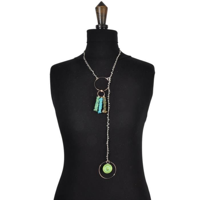 Collier sautoir - Piti - Assort. - Vert - Métal - Femme