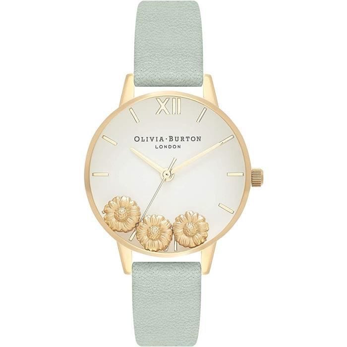Montre - Olivia Burton - OB16CH17 - Cadran blanc - Bracelet en cuir véritable - Quartz 30mm