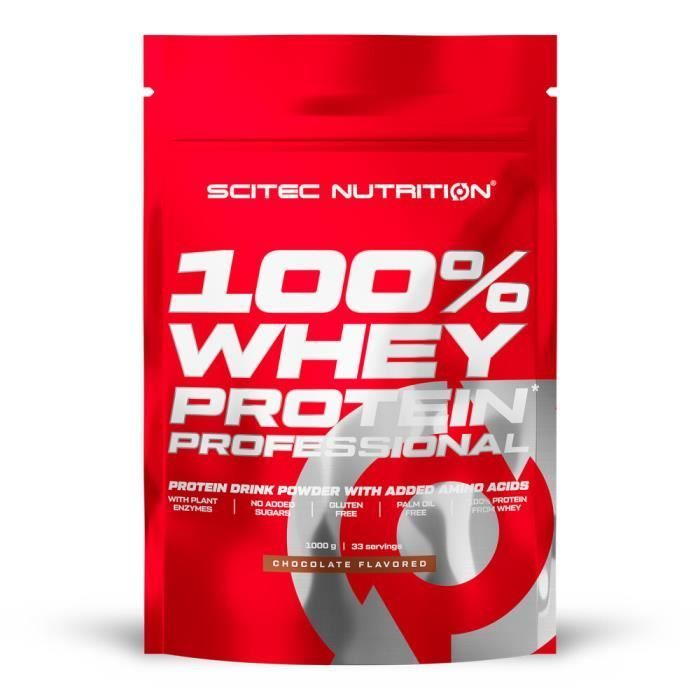 Whey concentrée Scitec Nutrition - 100% Whey Protein Professional - Chocolate 1000g