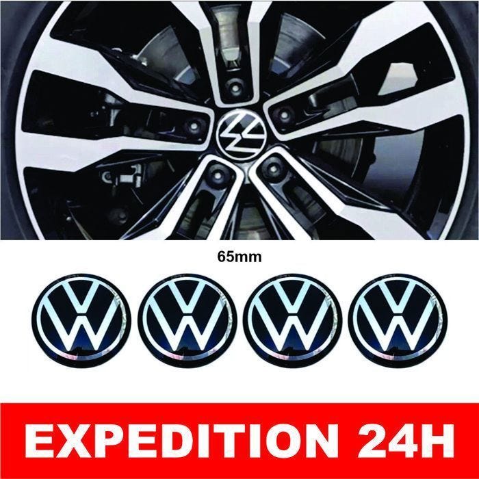 Cache Moyeu - Volkswagen - 65mm - 4 pièces - 100% neuf - Étanche à l'eau