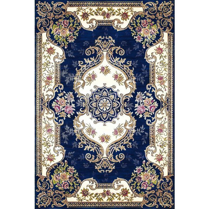 Tapis - ORIENT - 300x400 - Bleu - Epaisseur 9mm - Anti-dérapant - Lavable 30°