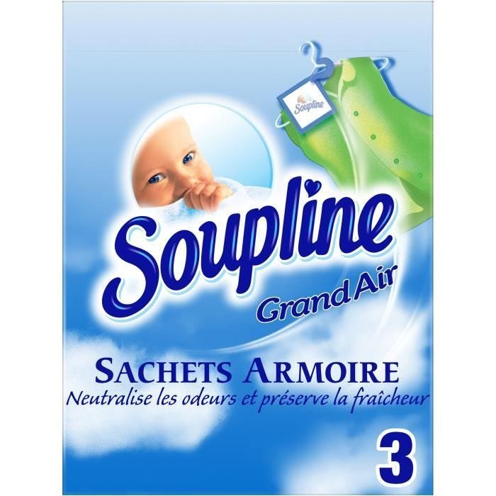 SOUPLINE Sachets Armoire Grand Air - Boîte de 3