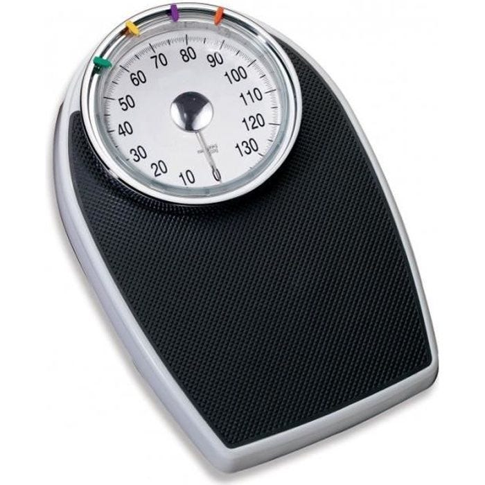Pèse personne plat mécanique Dr Scale XL Kitipro - Noir - Graduation 500g - Portée 136kg