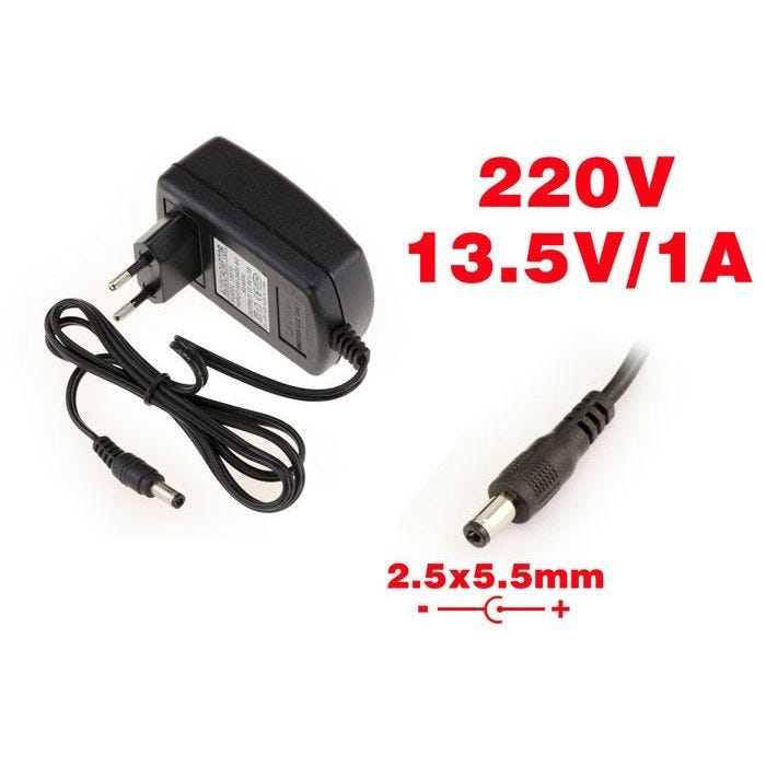 Alimentation externe - 220V vers 13.5V 1A - Embout 2.5x5.5mm -