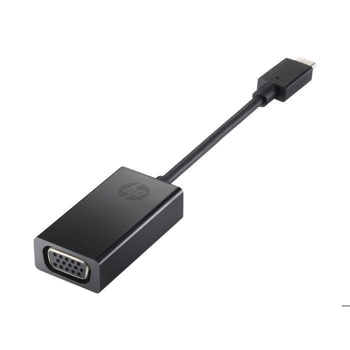 Adaptateur vidéo - HP - USB-C vers VGA - Résolution 1920x1080 - Noir - Compatible PC