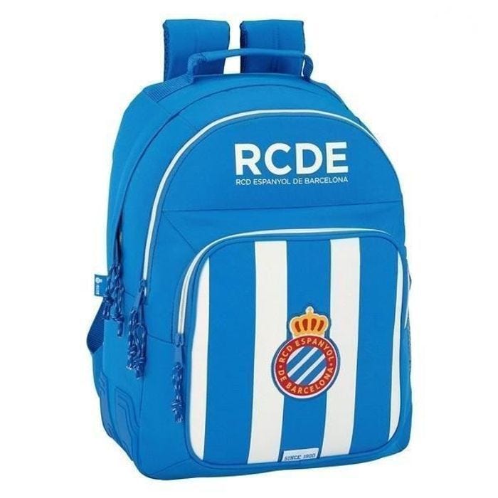 Cartable - RCD Espanyol - Bleu Blanc - Polyester - 15 L - Rembourrage ergonomique
