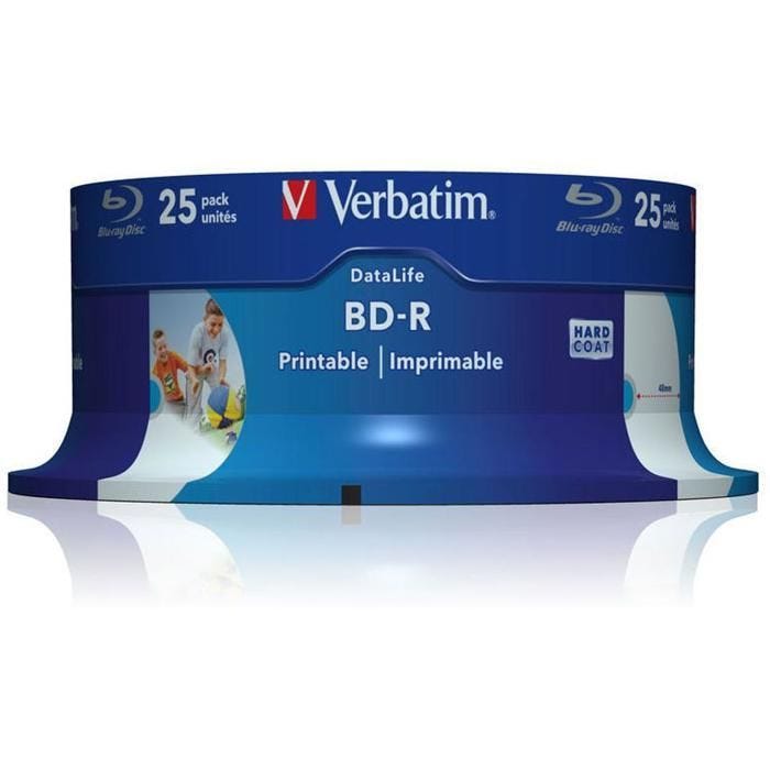 Verbatim DataLife - 25 x BD-R - 25 Go 6x - surface imprimable par jet d'encre - spindle