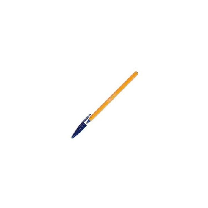 Stylo bille - BIC - Orange bleu - pointe fine - encre bleue - corps plastique