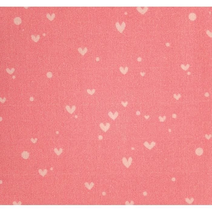 Coupon de tissu DIY - Coeur corail et nude 50 x 140 cm - MegaCrea DIY Multicolore - Assort.