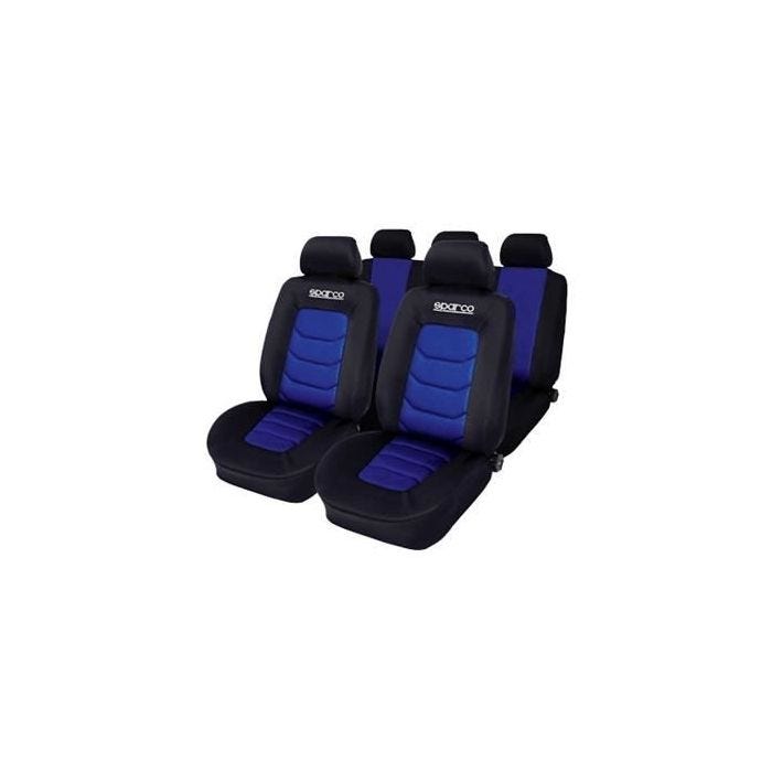 Housses de siège - Sparco - S-line - Bleu - Compatible airbag - Mousse à mailles 5 mm
