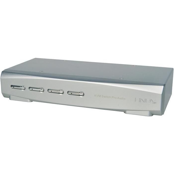 Lindy 39311 Commutateur KVM HDMI Pro audio USB 3.0 4 ports Noir