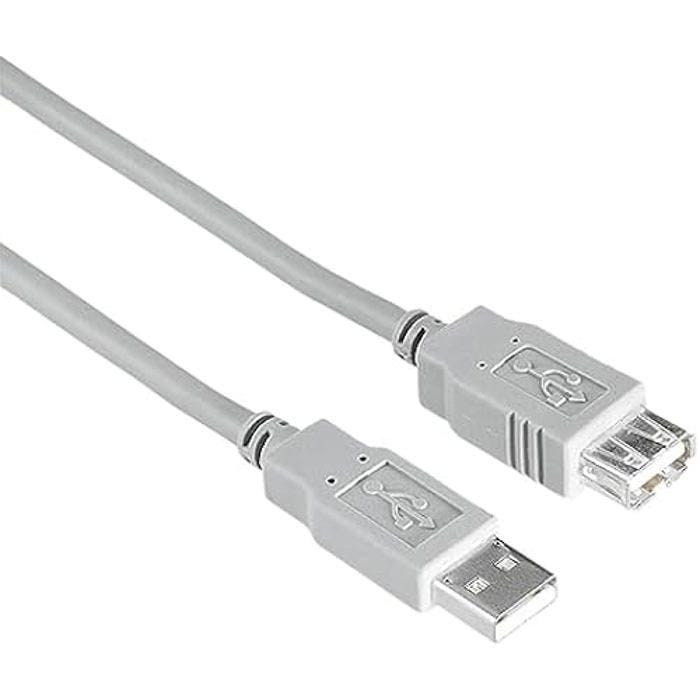 Câble USB A - HAMA - USB-A 2.0 - 1,5 m - 480 Mbit/s - 0,5 A