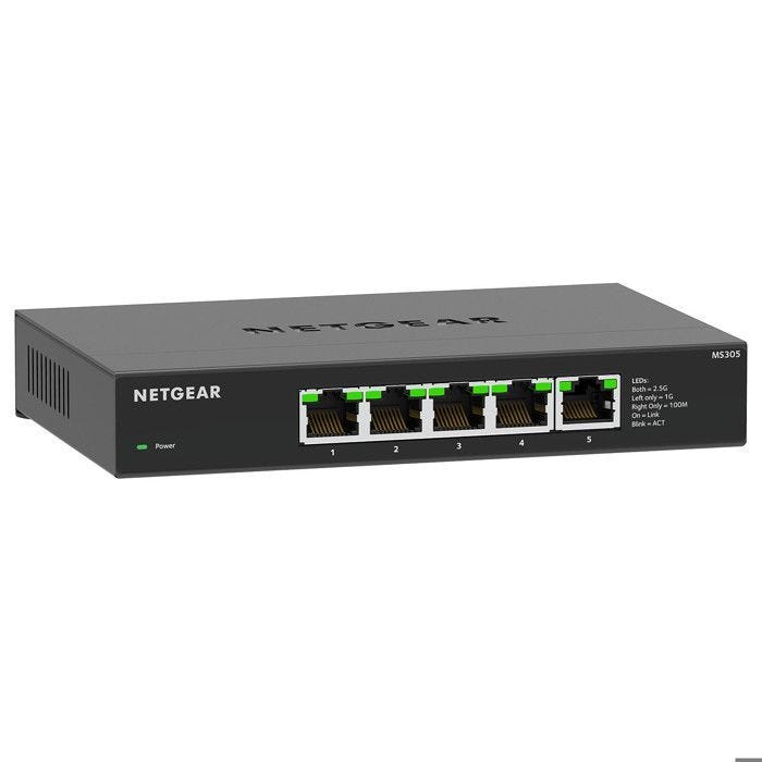 Switch Ethernet Unmanaged - Netgear - MS305-100EUS - 2.5G - 5 Ports - Noir
