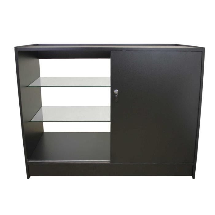 Vitrine Comptoir Verrouillable Blanc K1200 pour Magasins et Commerces