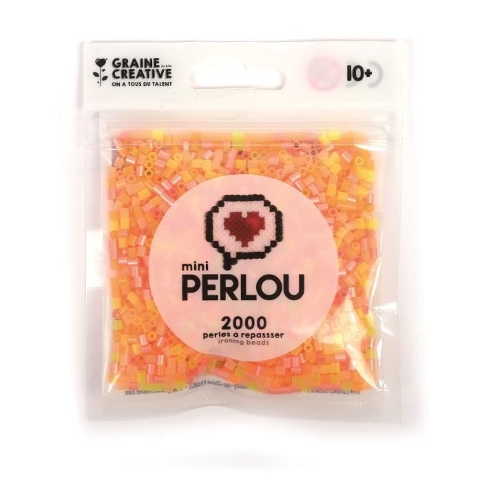 Perles à repasser - Perlou - Mini Perlou Camaieu 4 couleurs - Transparent - Sachet de 2000 perles