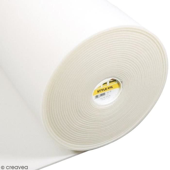 Entoilage Vlieseline molletonné - Style Vil Blanc - Au mètre (sur mesure)