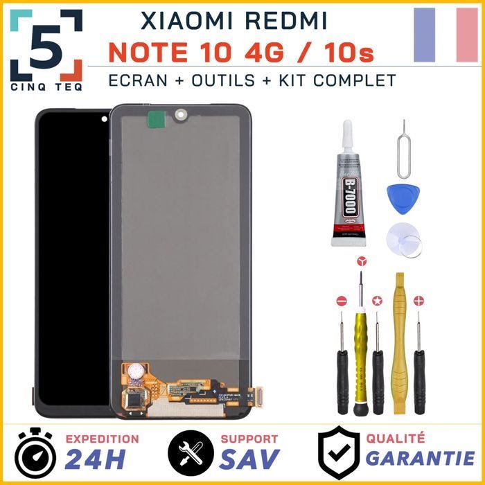 Ecran Remplacement pour Xiaomi Redmi NOTE 10 4G M2101K7AI / NOTE 10s Blanc Gris