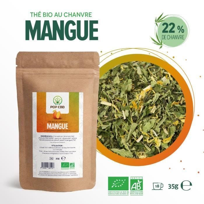 Infusion Bio au Chanvre (22%) POP CBD "MANGUE"