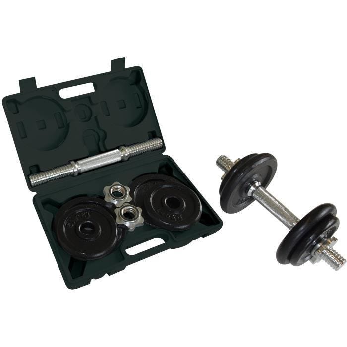 Set d'Haltères - SCHILDKROT - 10 Kg - Noir - Adulte - Ensemble pour entraînement complet du corps
