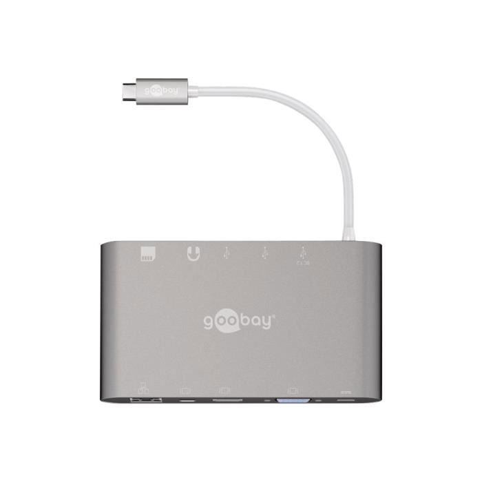 Station d'accueil USB-C goobay All-in-1 - GigE - Charge rapide 60 W