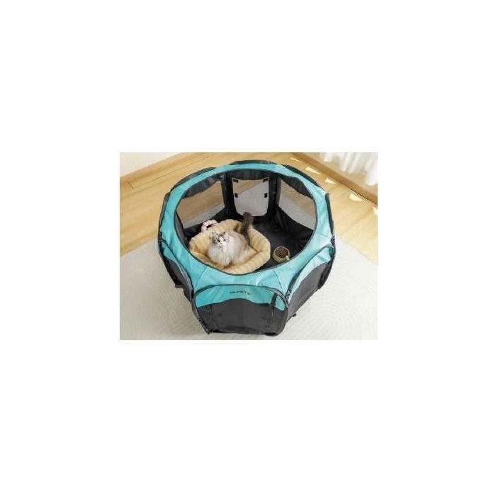 Enclos octogonal pour chiots L - 115 x 110 x 66 cm - Taille pliée : 70 x 61 cm