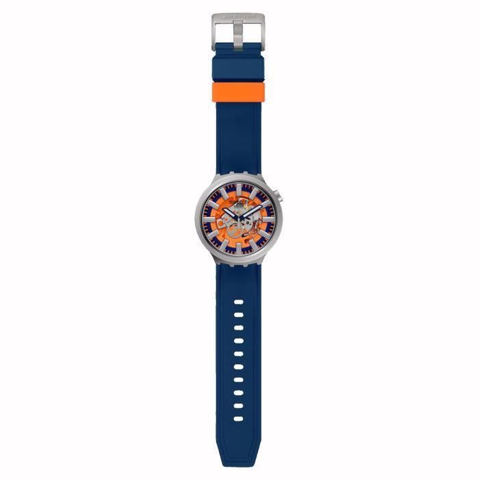 Montre - SWATCH - Orange In The Works - Silicone et plastique - Cadran ouvert - Analogique