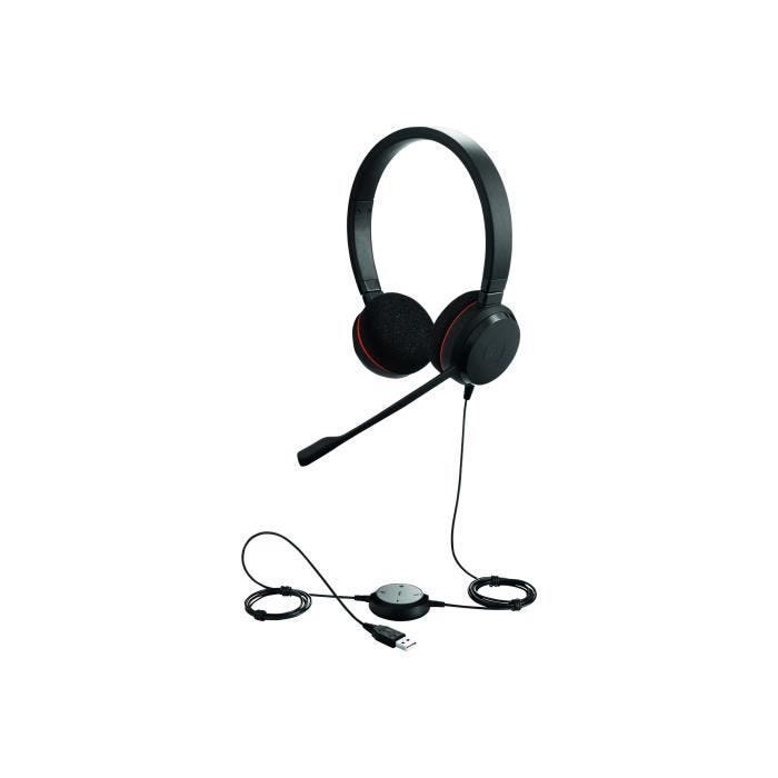 Casque Jabra Evolve 20SE UC Stereo - Casque professionnel avec gestion simplifiée des appels et son impressionnant