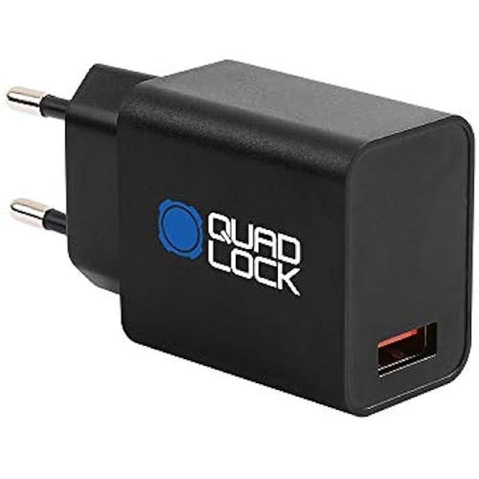 Adaptateur Secteur - QUAD LOCK - QC3.0 - 18W - USB-A - Prise EU Standard