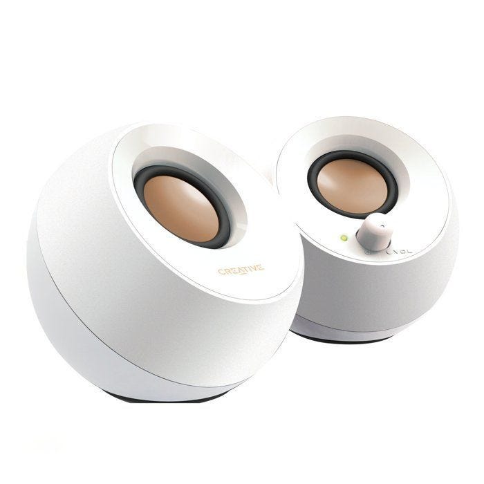 Haut-parleurs pour PC Creative Pebble - 4.4 Watt - Blanc